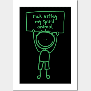 Rick astley (funny design) Posters and Art